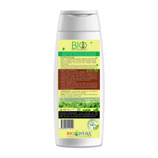 BIO-SHAMPOO JOJOBA ÖL - FÜR SCHUPPIGE HAARE - PFLANZLICHE PFLEGE - 400ML